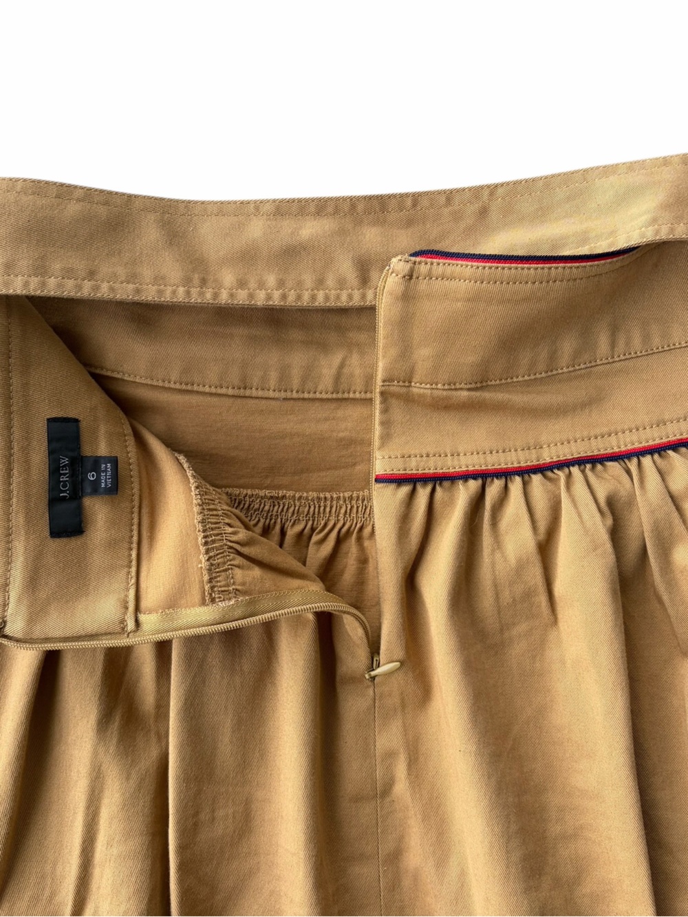 J. Crew Tan Tie-Waist Midi Skirt - Picture 9 of 9